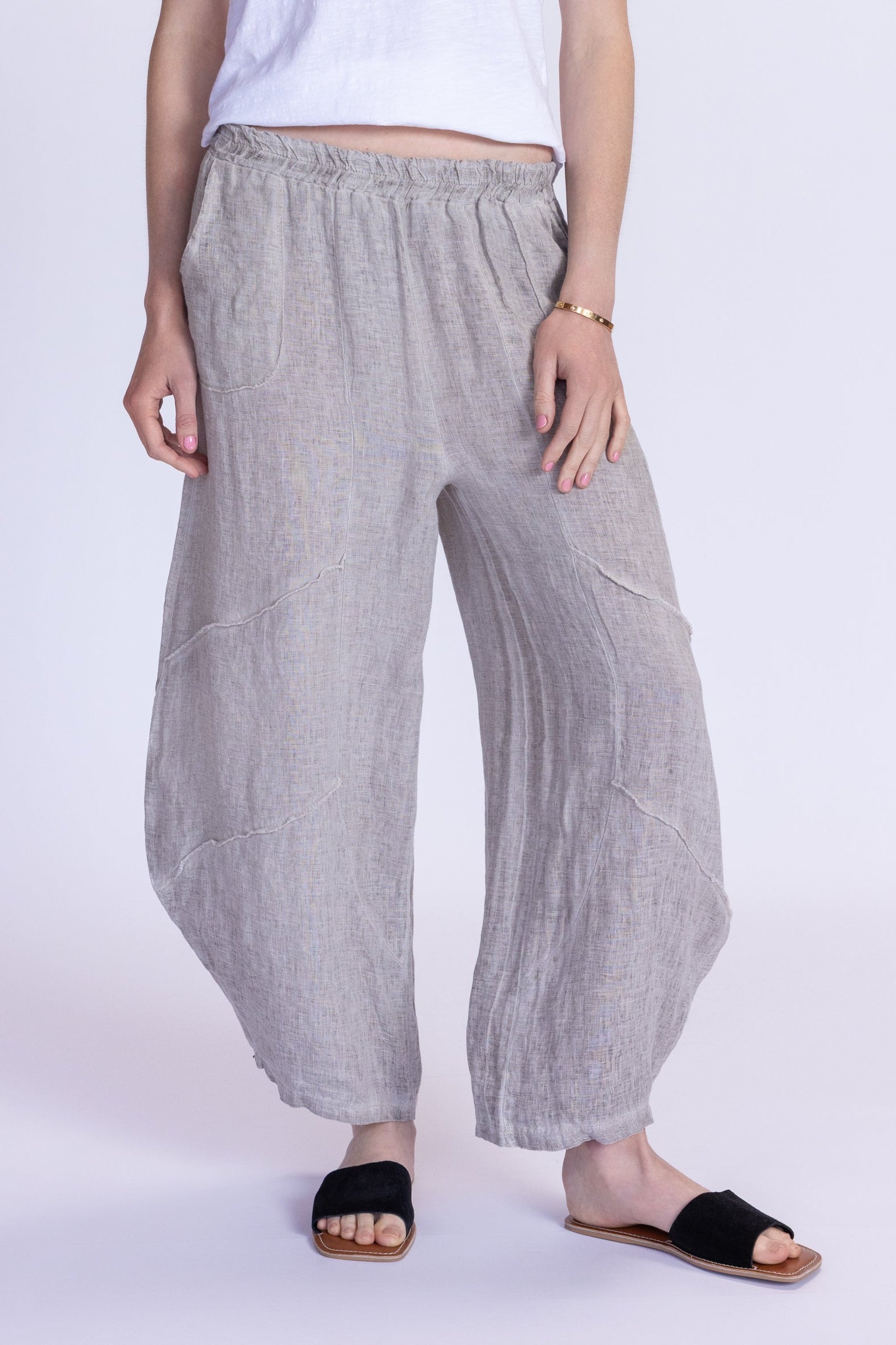 Bcmelina Barrel Linen Pant Candy Rose main image 1