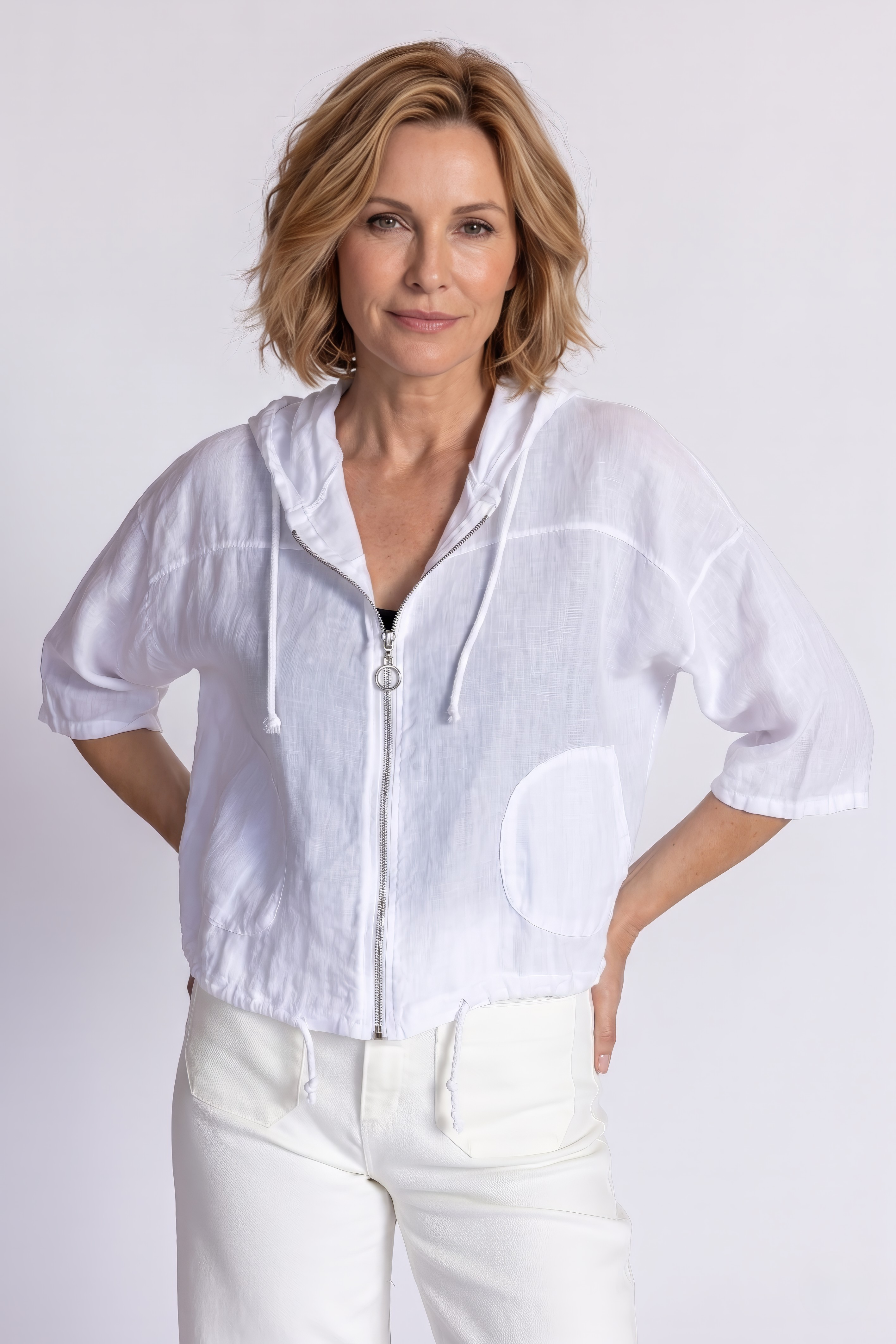 Linen Zip-Up – Nati Boutique