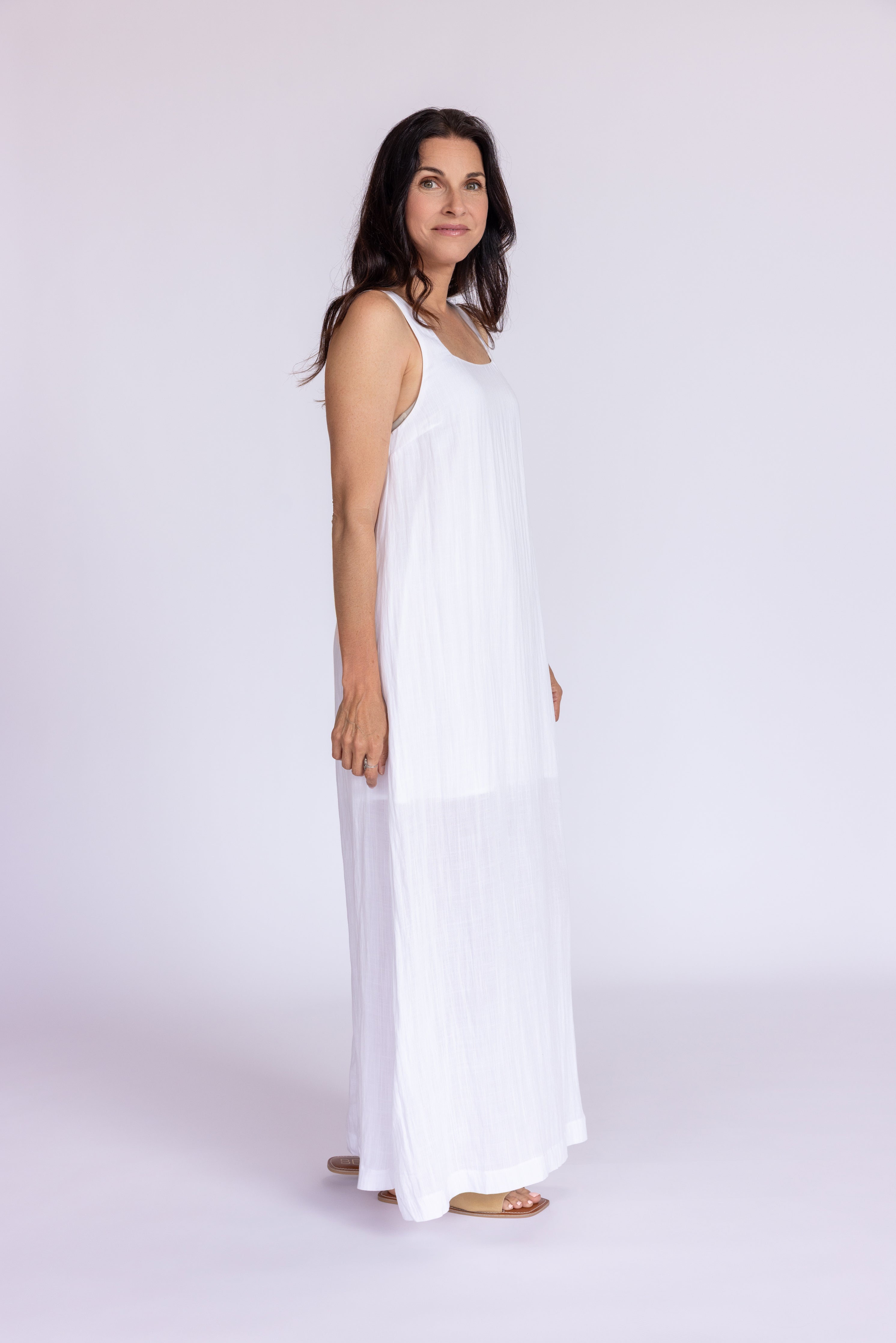 paige linen dress Paige Handwoven Cotton Relaxed Shirt Dress in Blue and White Pin-Stripe XS