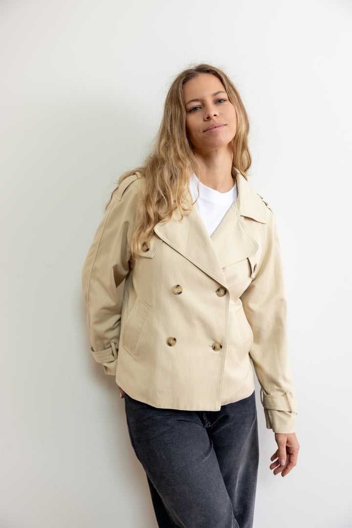 Tori Cropped Trench Jacket