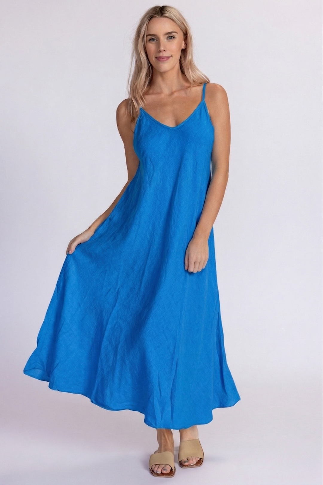 Linen Slip Dress Nati Boutique Linen Slip Dress Nati Boutique