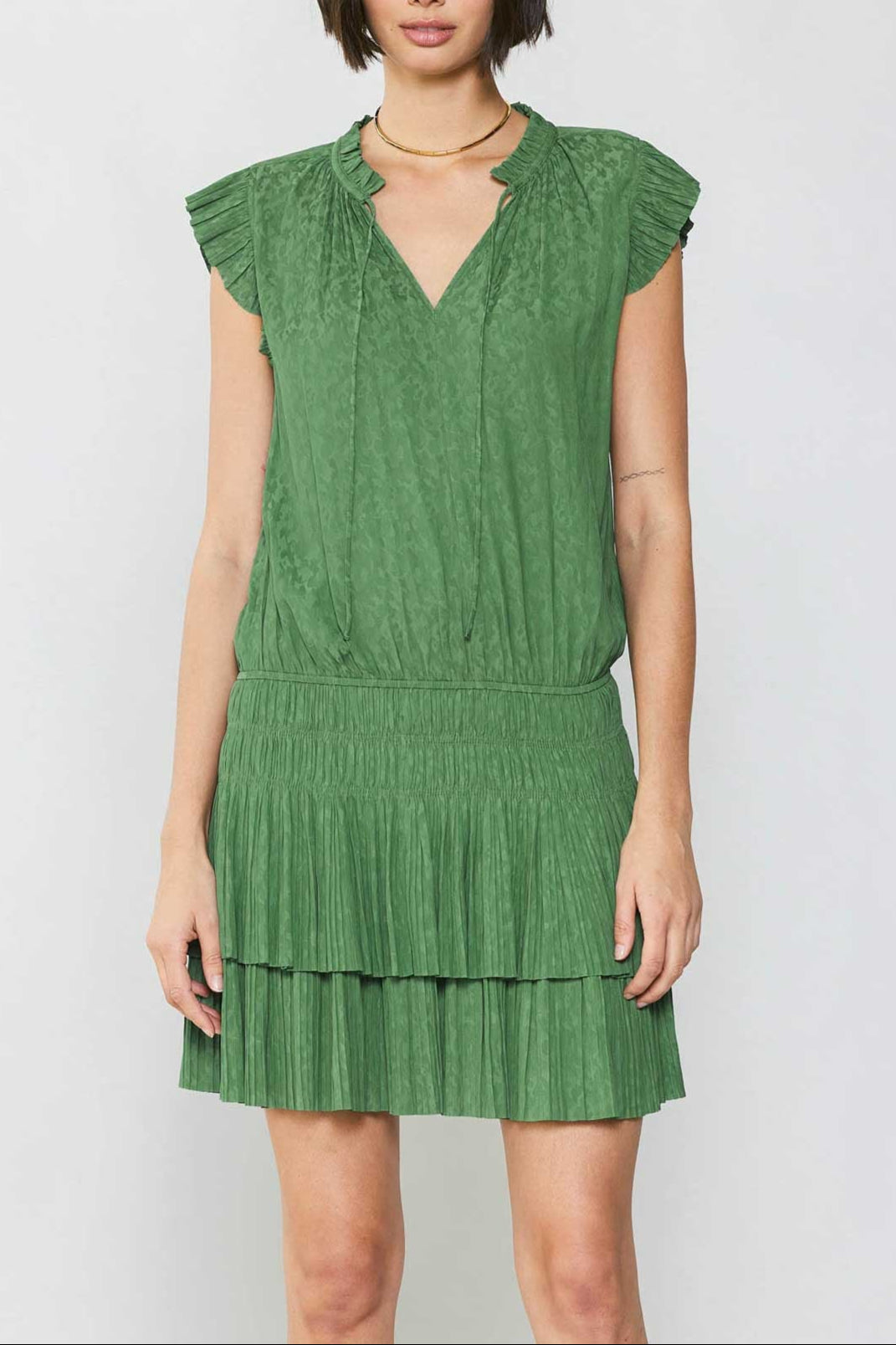 sleeve ruffle dress Short Sleeve Ruffle Dress