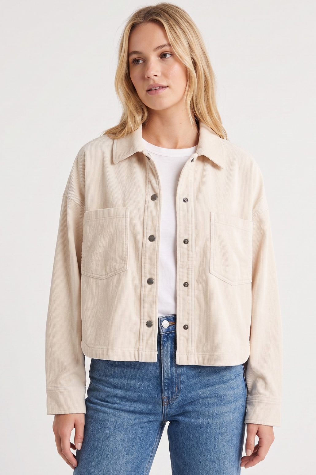 Jill Corduroy Cropped Shacket
