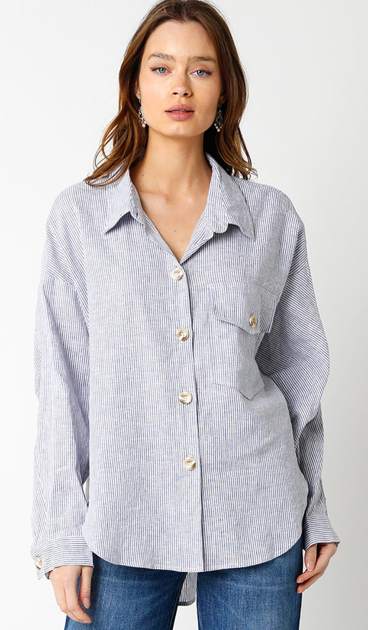 Melony Linen Button Down