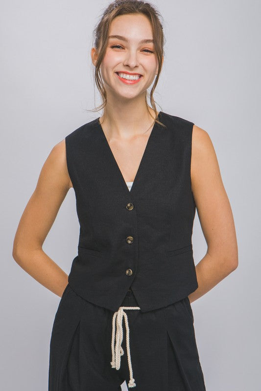 Callie Linen Vest