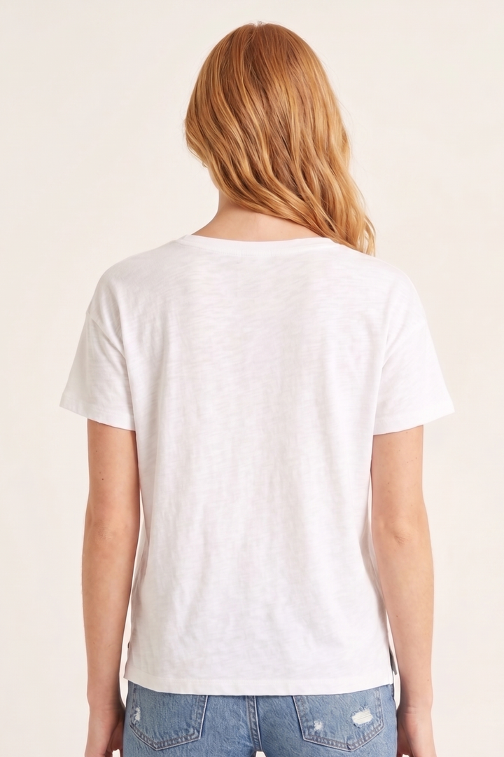 Relaxed Slub V-Neck Tee