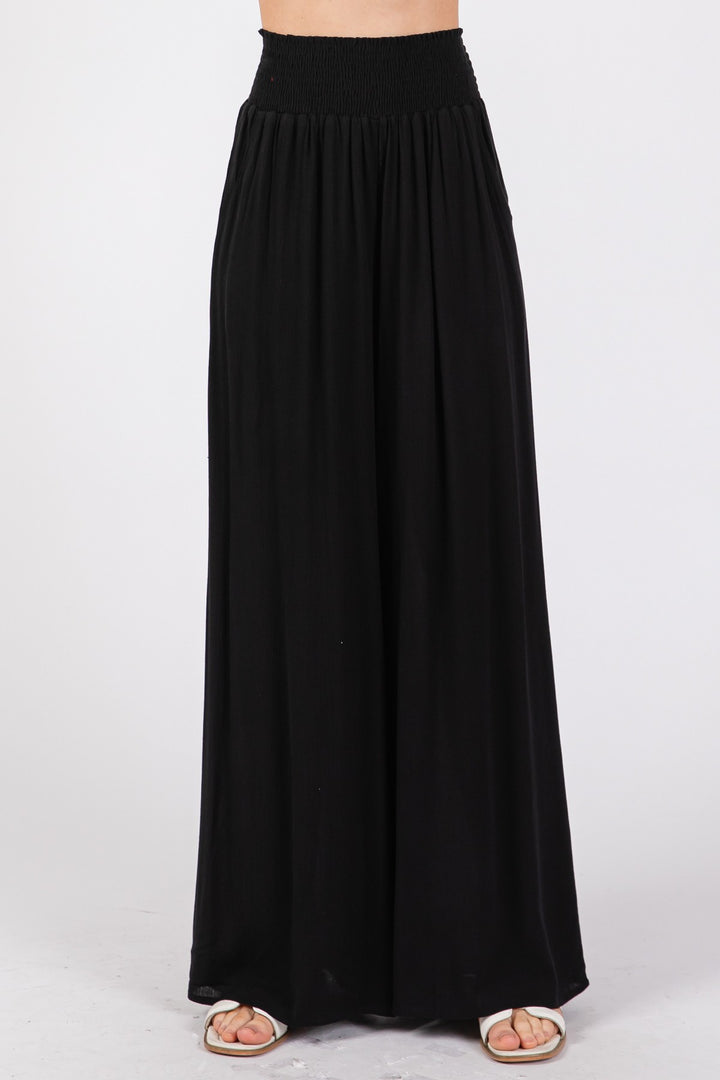 Tina Smocked Waist Wide Leg Pant