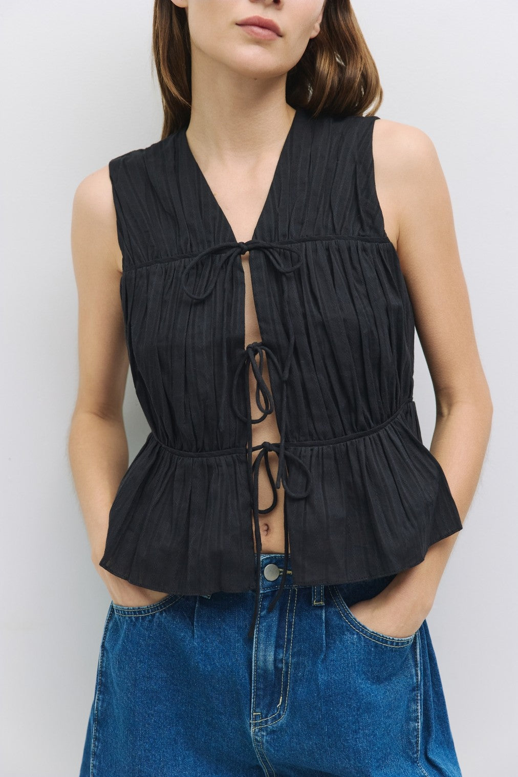 Estella Tie Front Top
