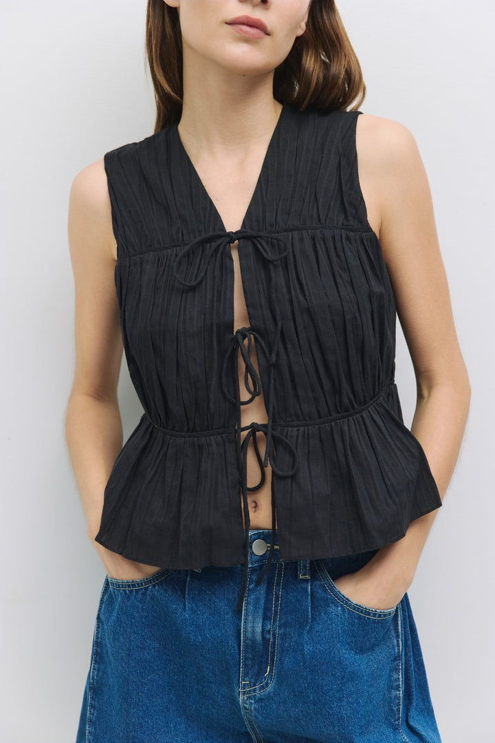 Estella Tie Front Top