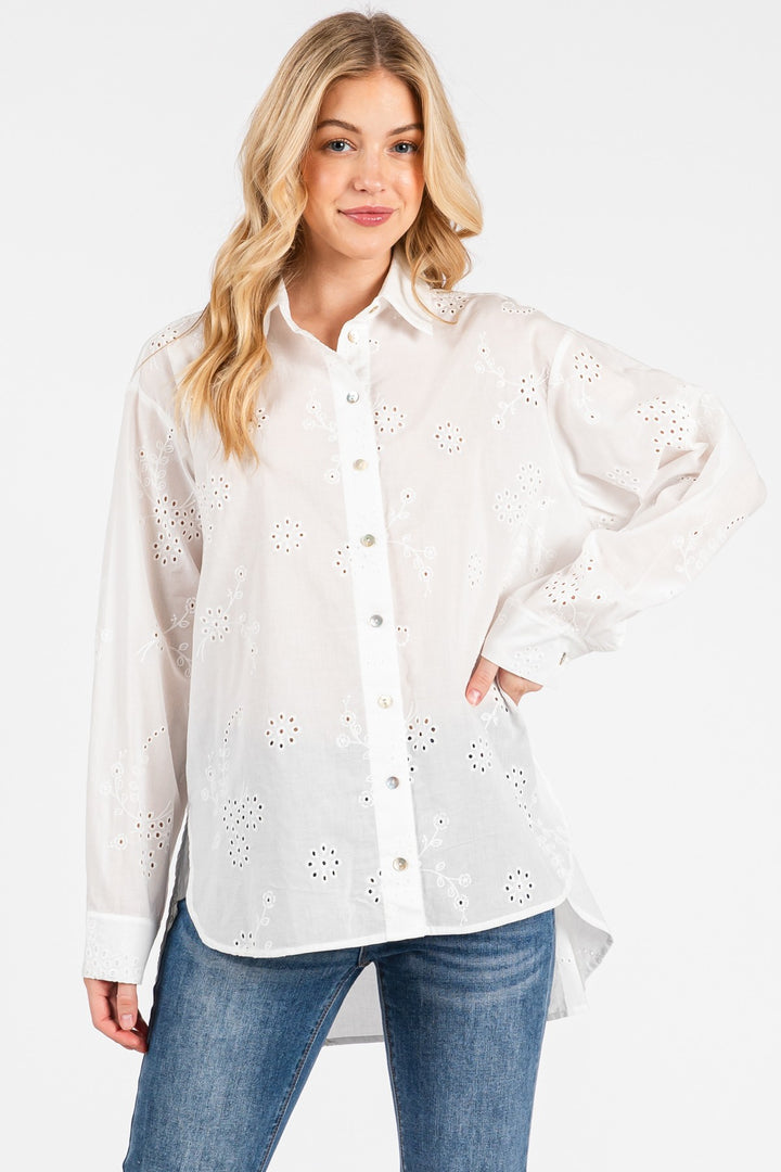 Meadow Eyelet Button Up