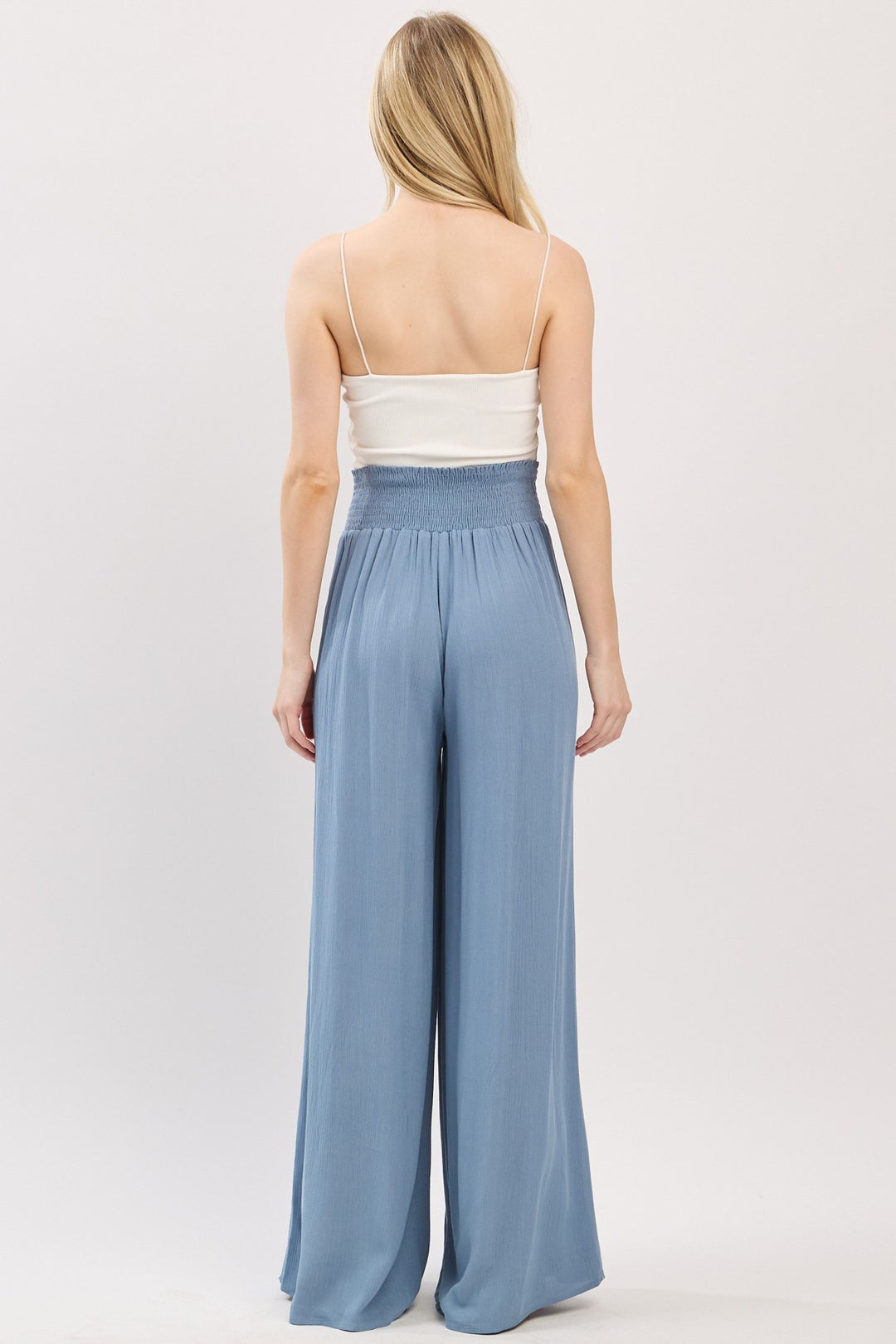 Tina Smocked Waist Wide Leg Pant