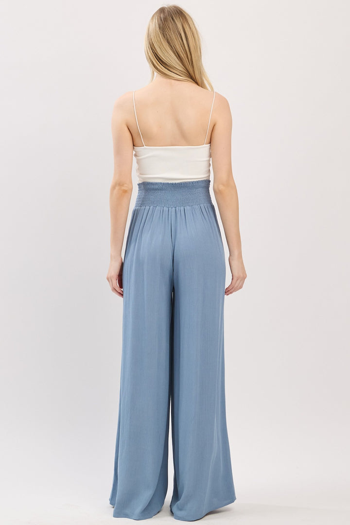 Tina Smocked Waist Wide Leg Pant