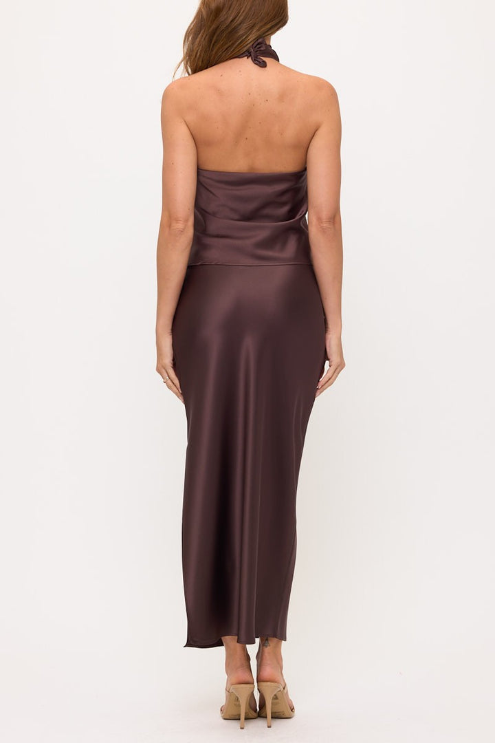 Romy Satin Halter Top