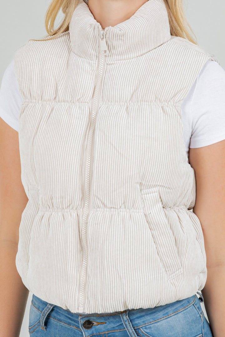Sarah Corduroy Puffer Vest
