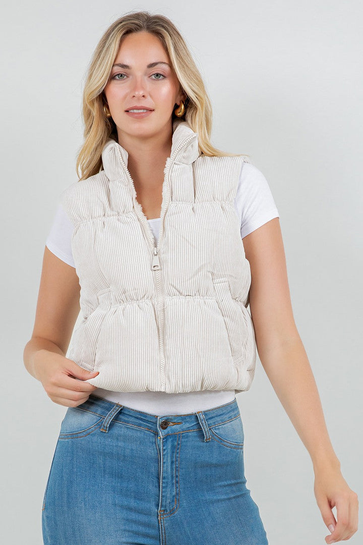 Sarah Corduroy Puffer Vest