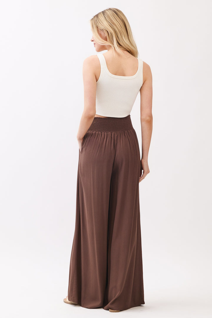 Tina Smocked Waist Wide Leg Pant