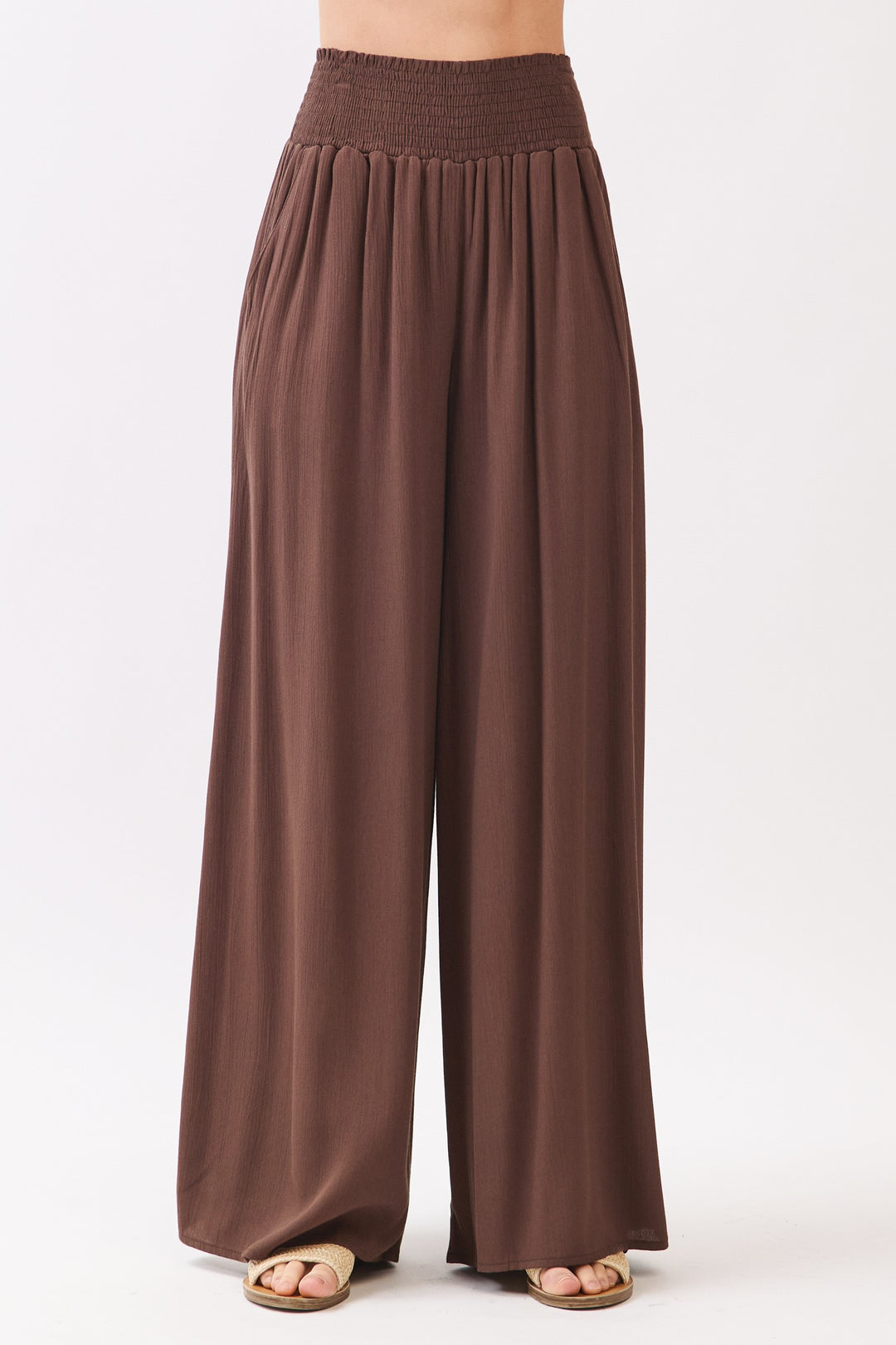 Tina Smocked Waist Wide Leg Pant