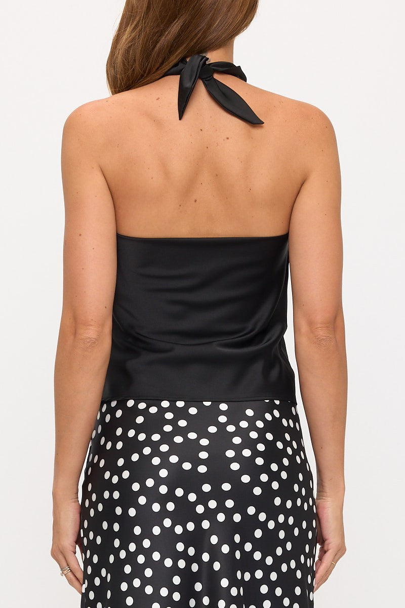 Romy Satin Halter Top