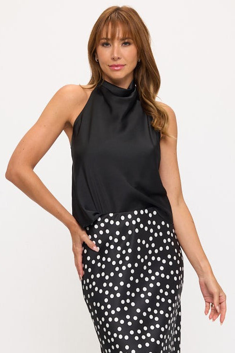 Romy Satin Halter Top