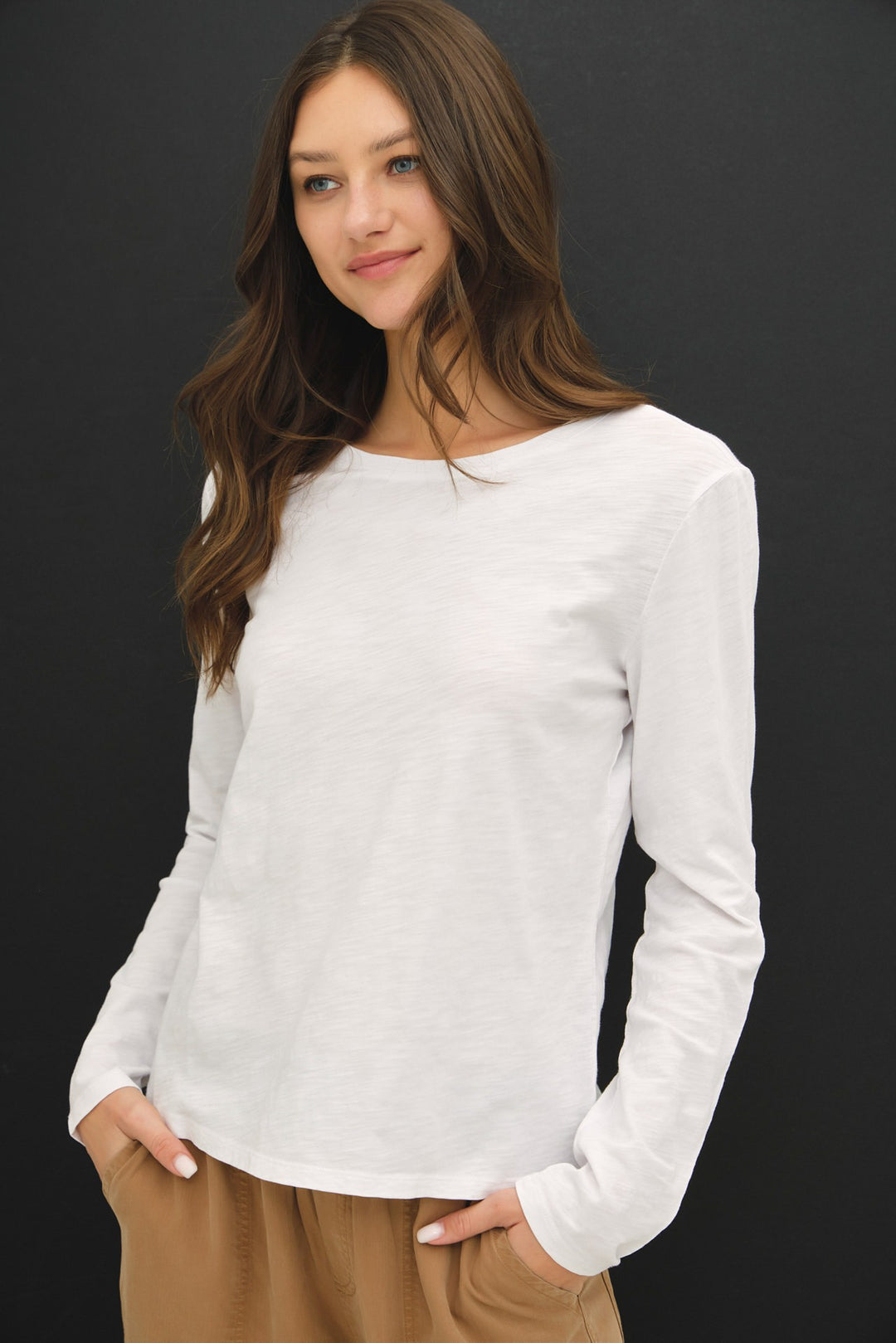 Cotton Slub Long Sleeve Tee