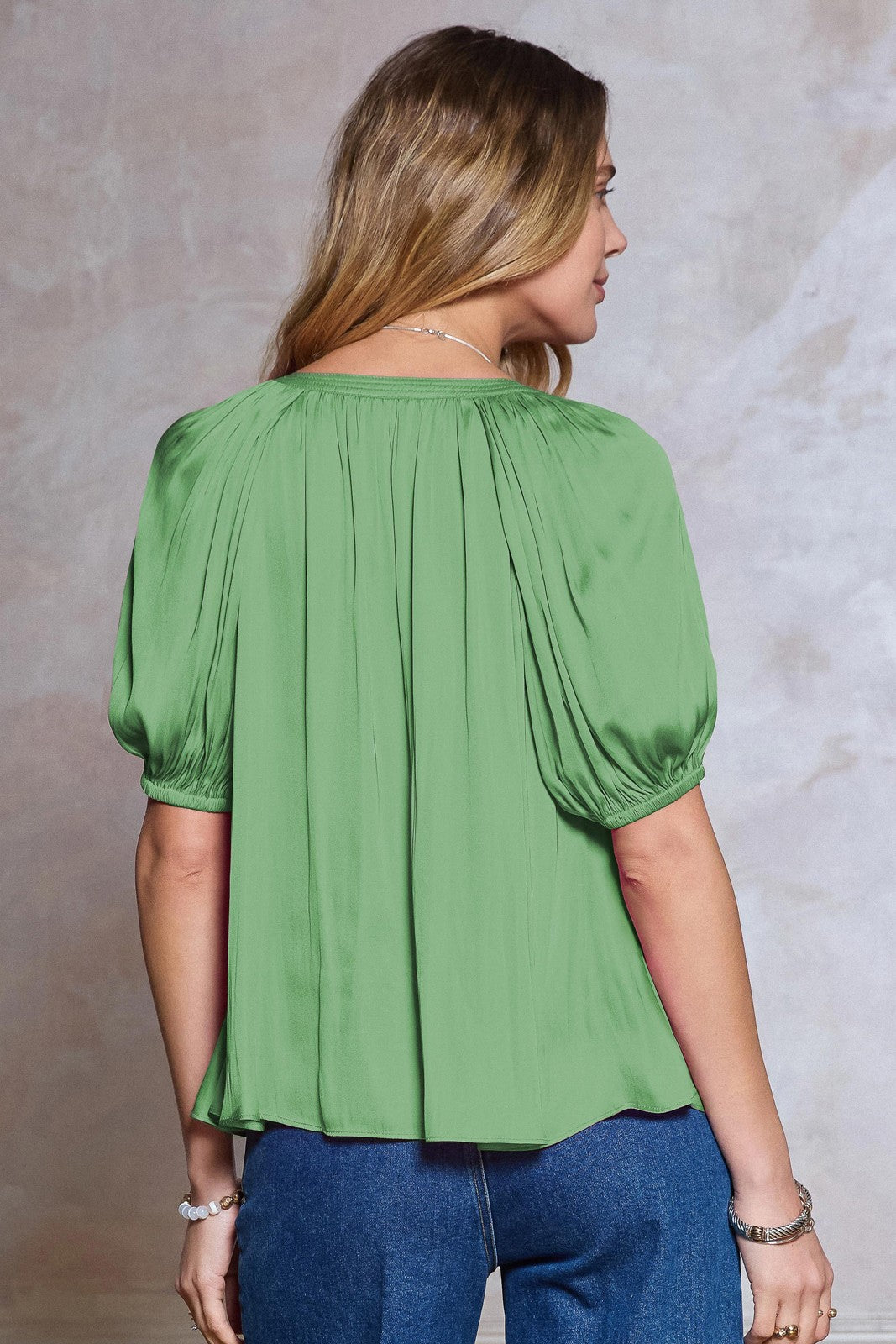 Relaxed Fit Silky Blouse