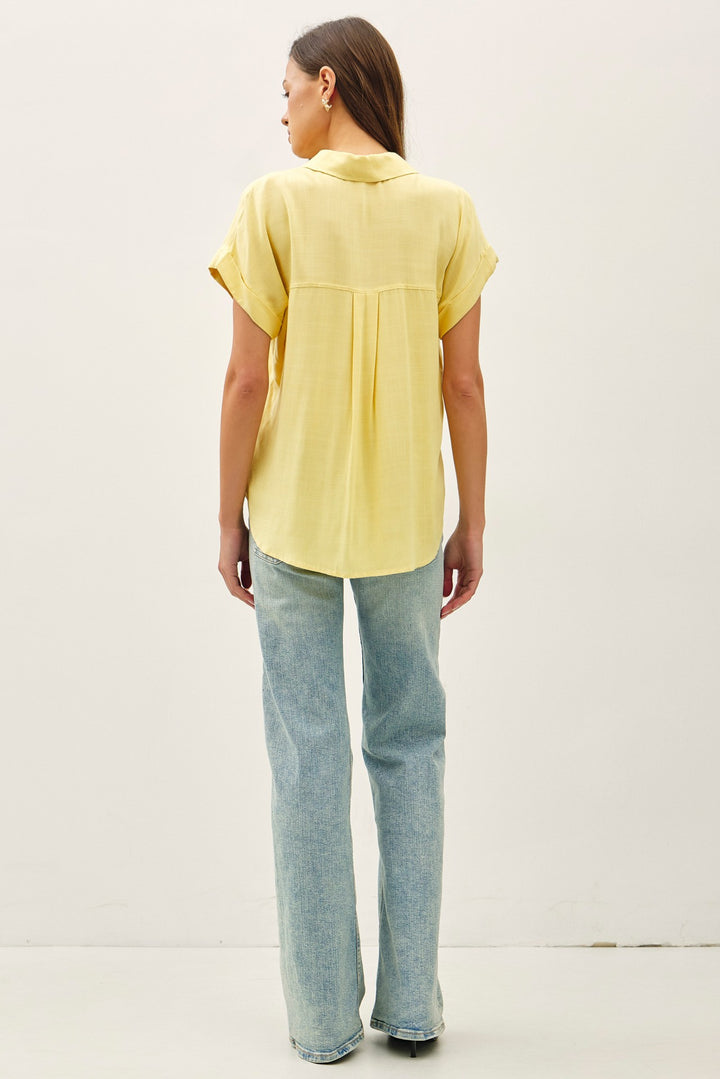 Cuffed Short Sleeve Button Up