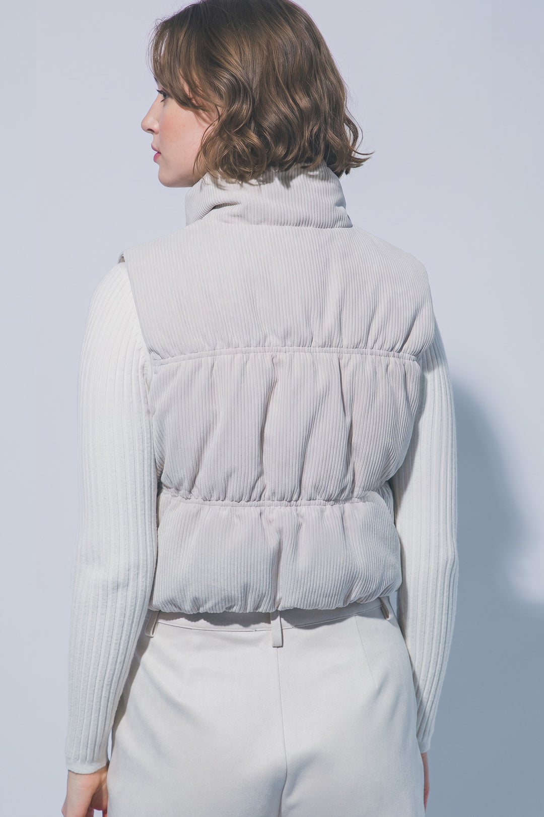 Corduroy Reversible Puffer Vest