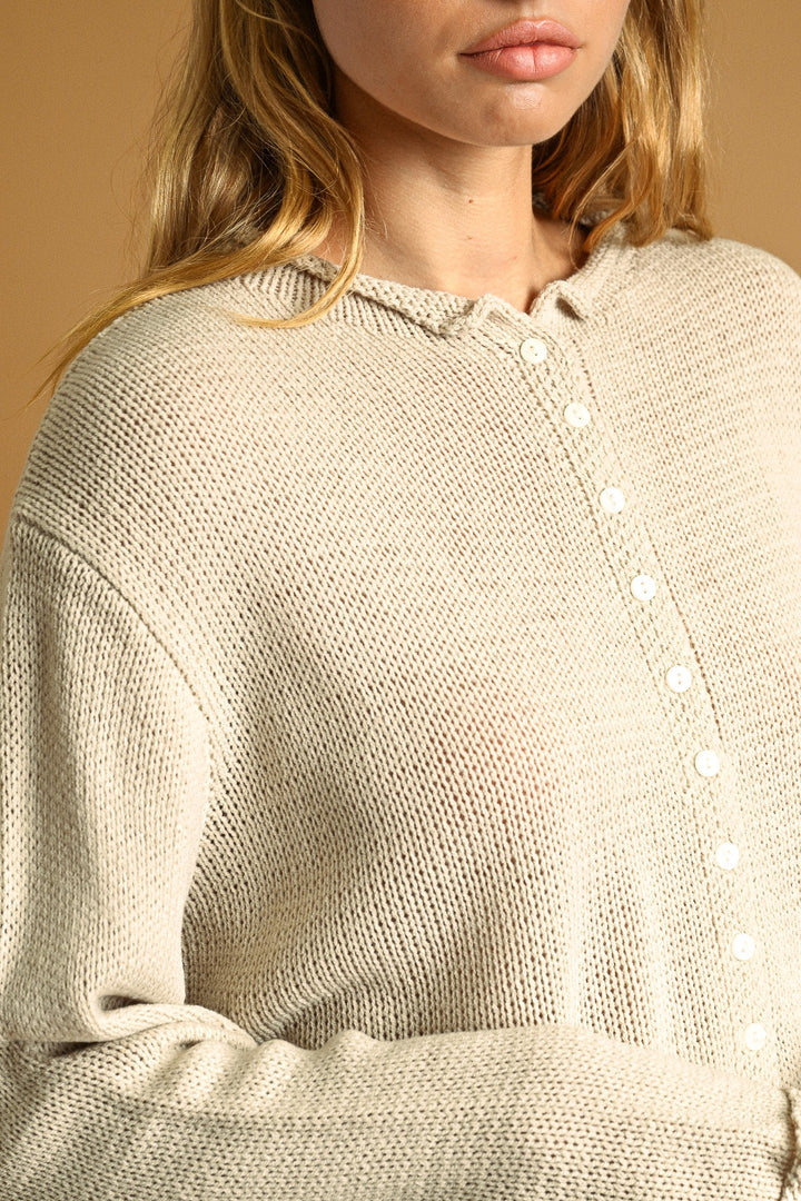 Knit Roll Cardigan