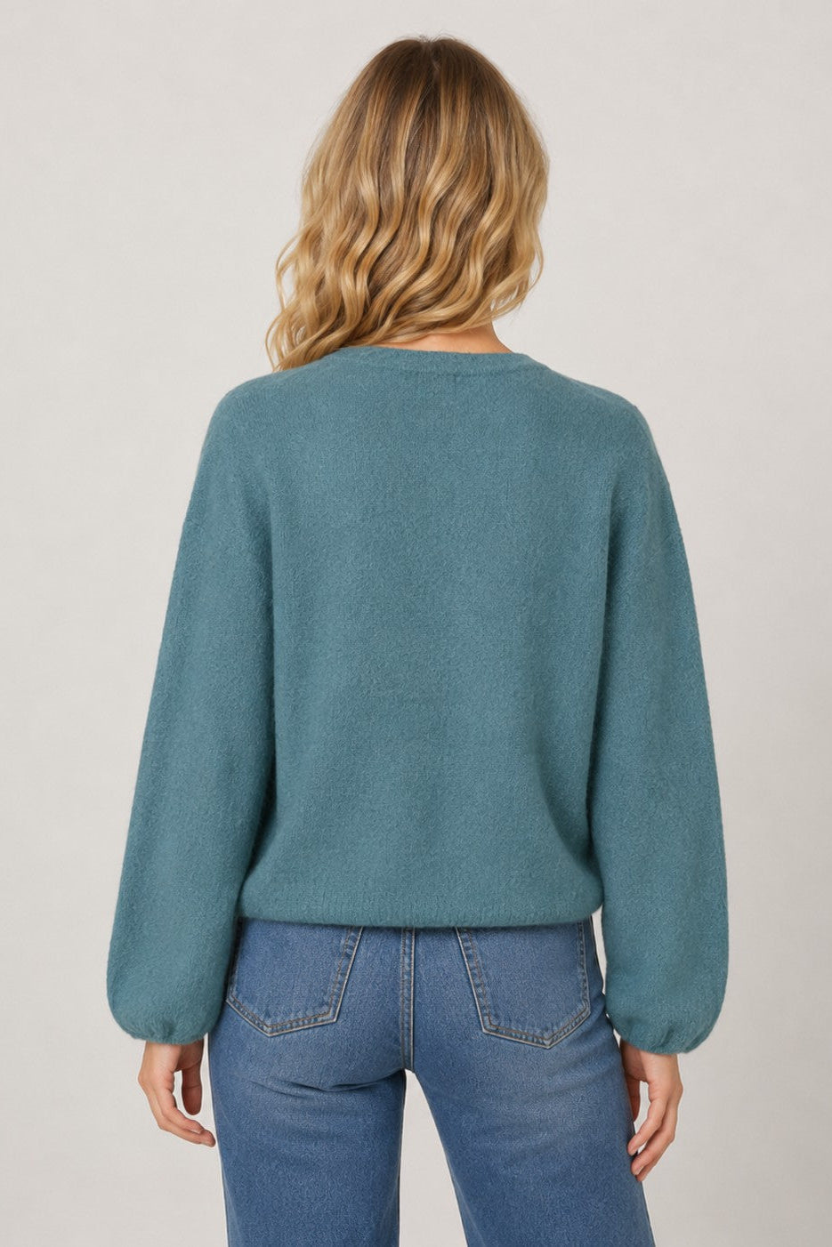 Cara Crewneck Button Up Cardigan