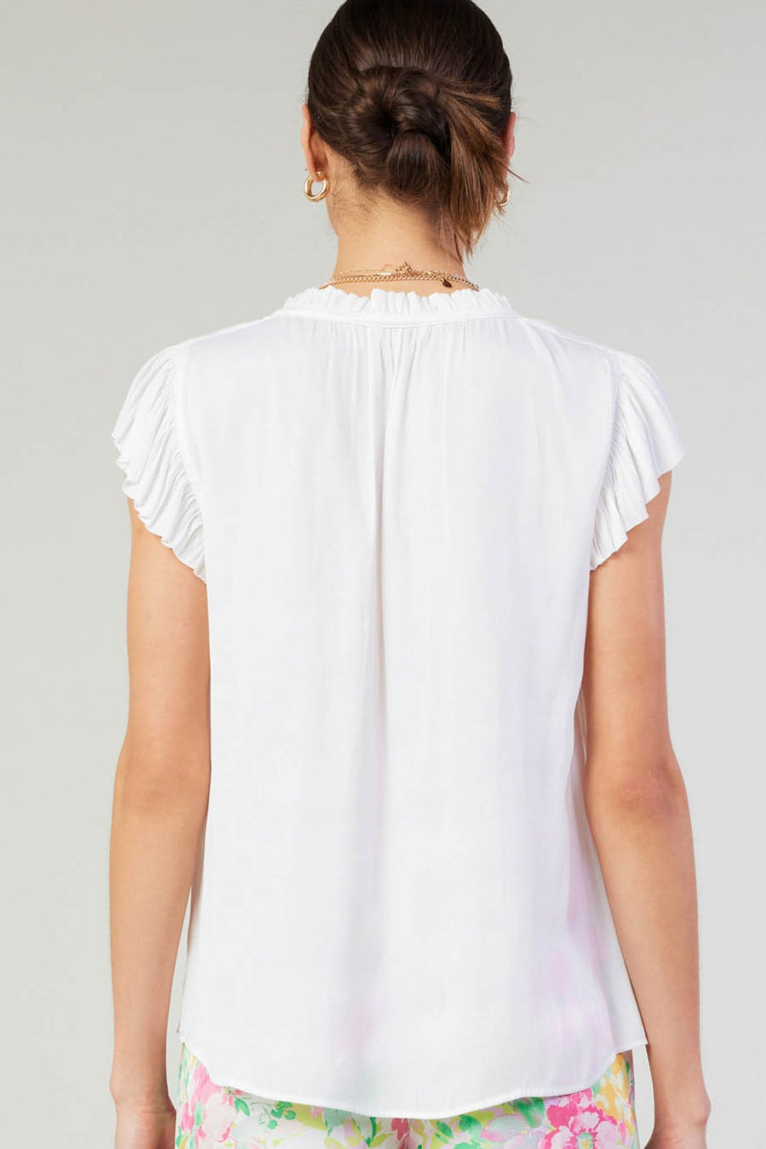 Short Sleeve Flutter Top