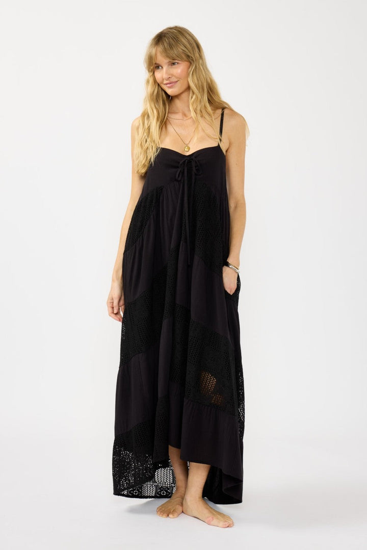 Julie Patch Lace Maxi Dress