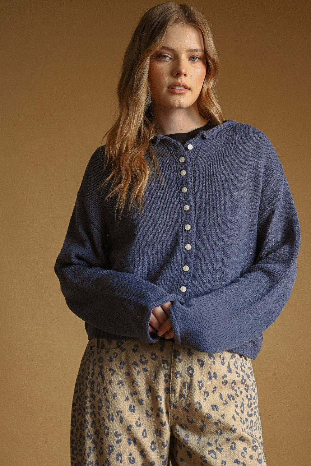 Knit Roll Cardigan