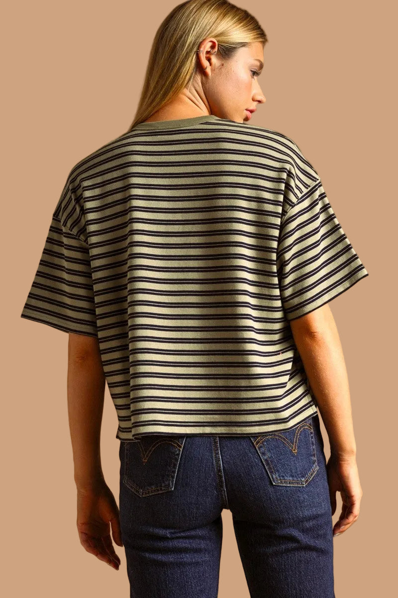 Jenna Double Striped Tee