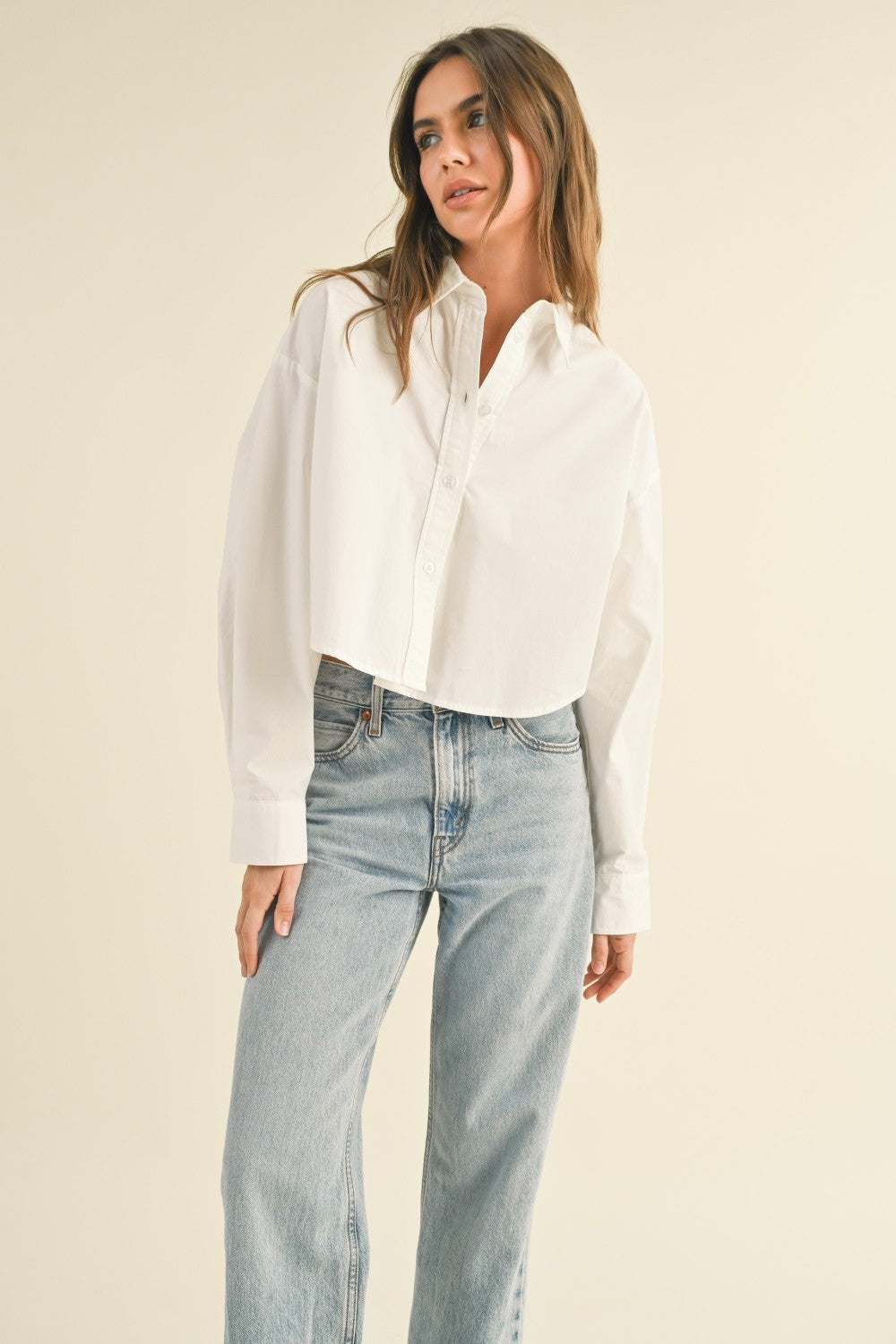 Jody Cropped Button Up