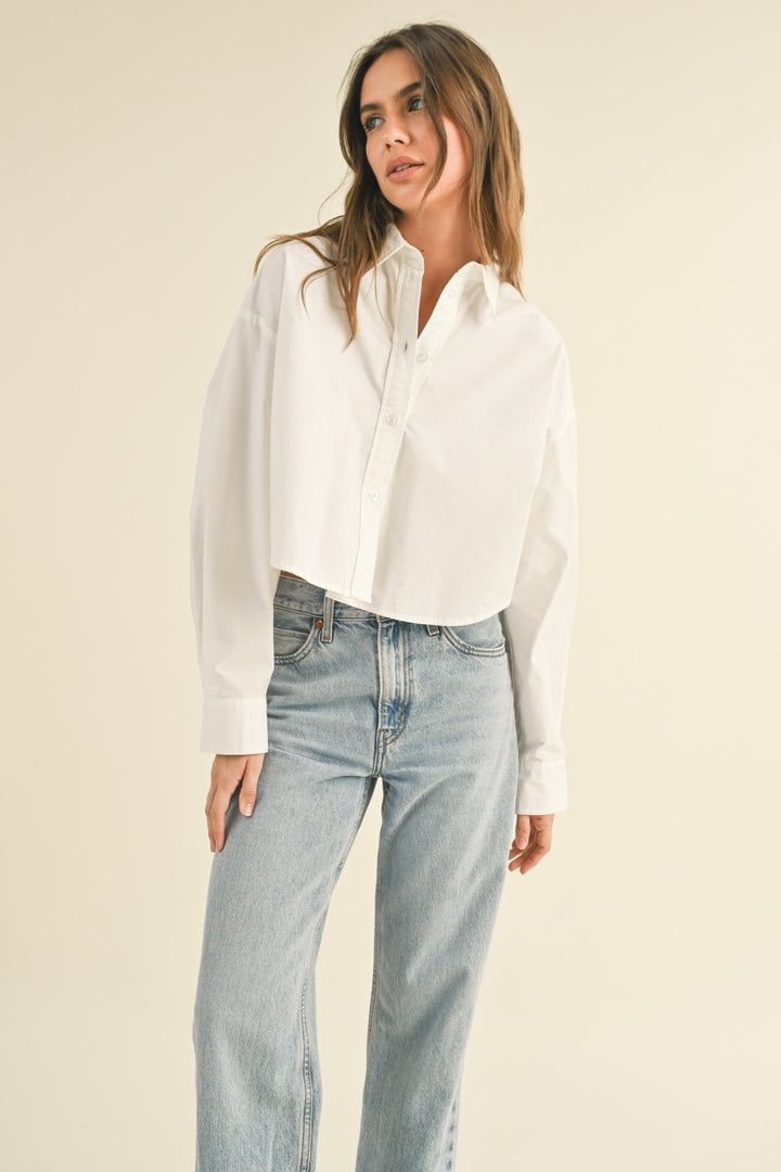 Jody Cropped Button Up