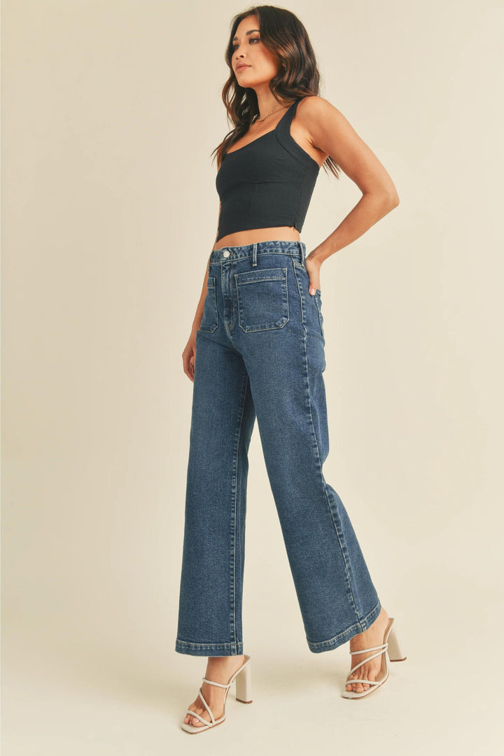 Patch Pocket Wide Leg