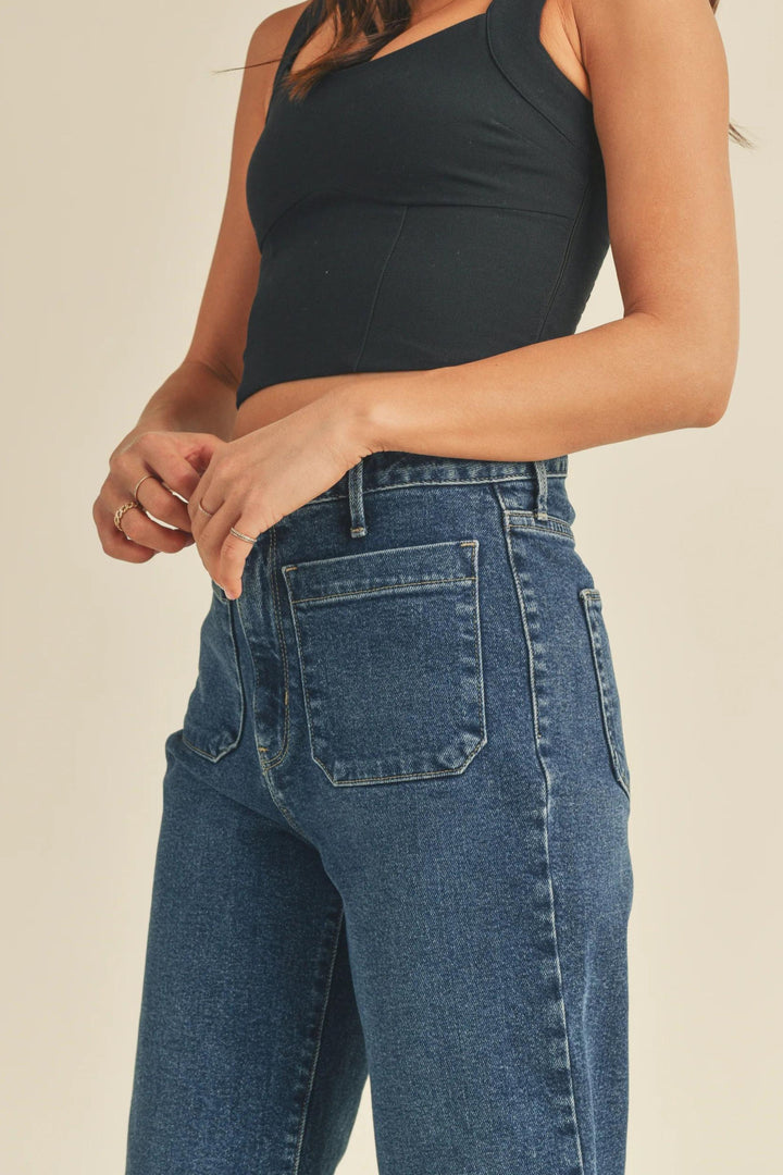 Patch Pocket Wide Leg