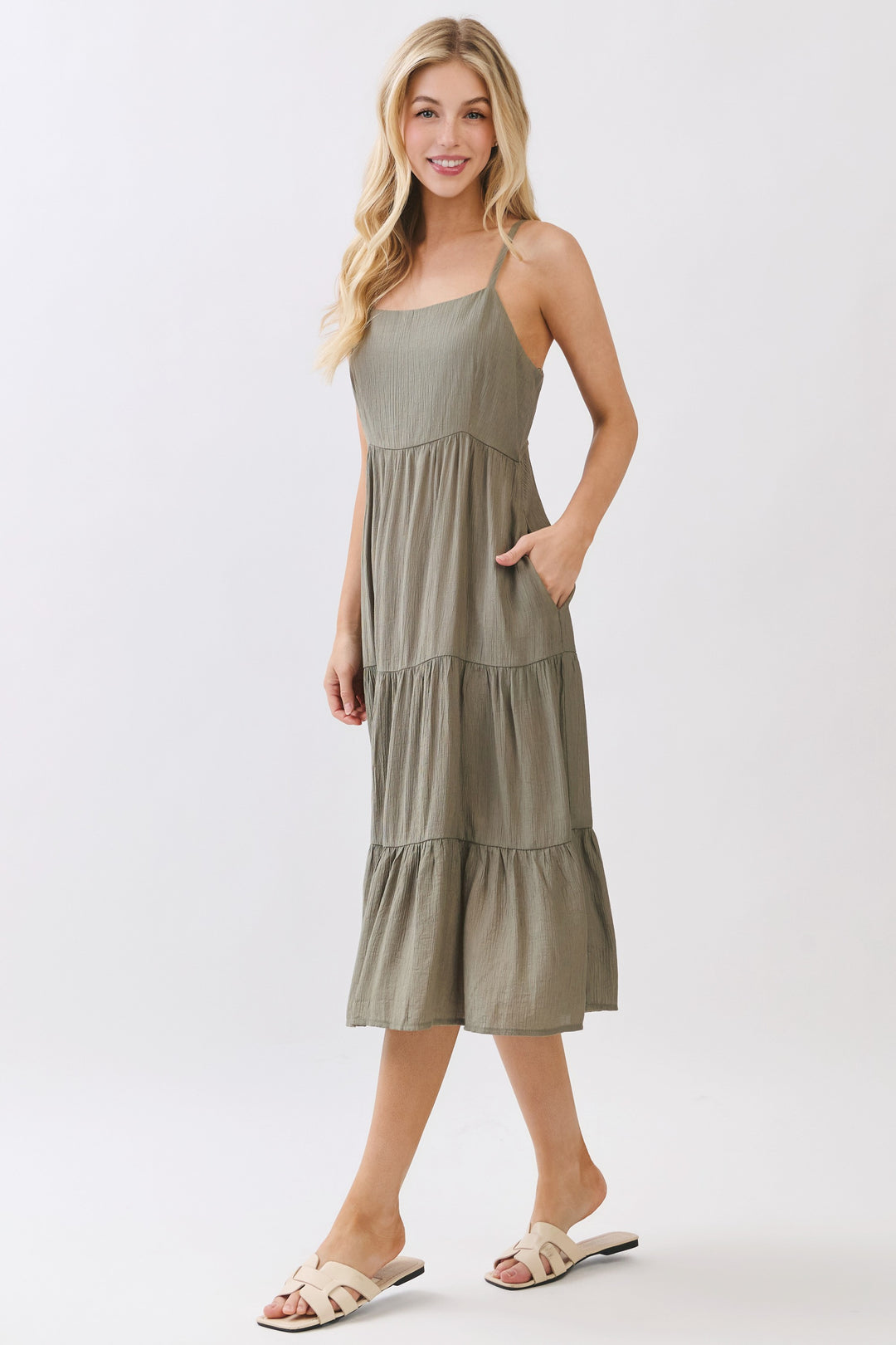 Eden Tiered Midi Dress