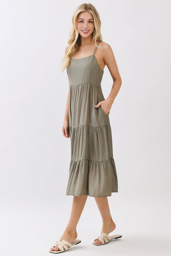 Eden Tiered Midi Dress