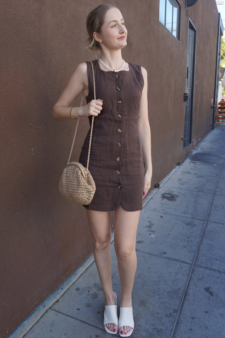 Linen Button Dress