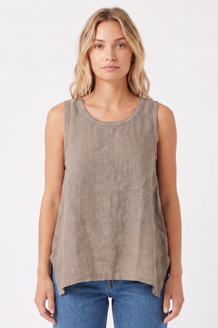 Susan Sleeveless Linen Tank