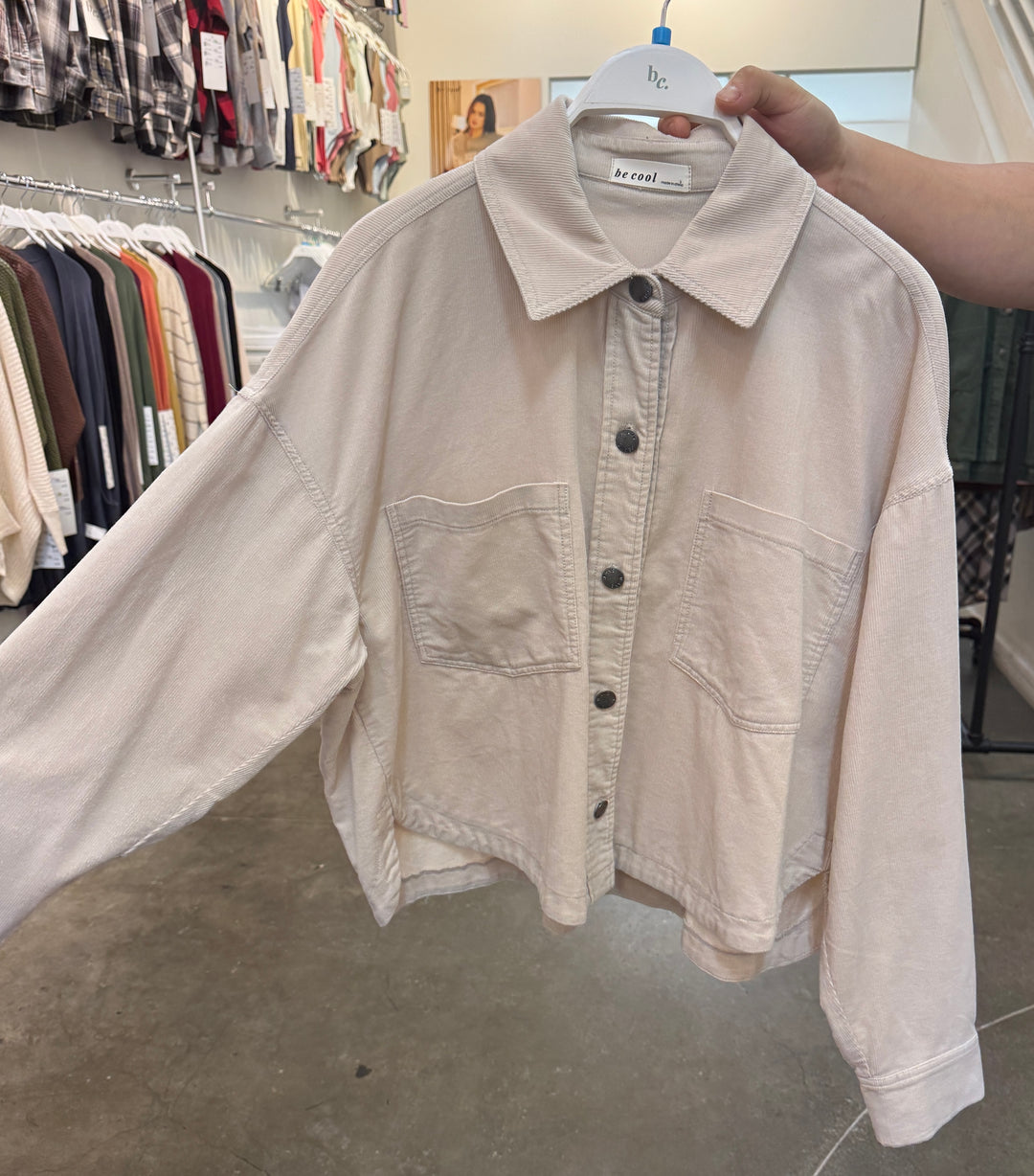 Jill Corduroy Cropped Shacket