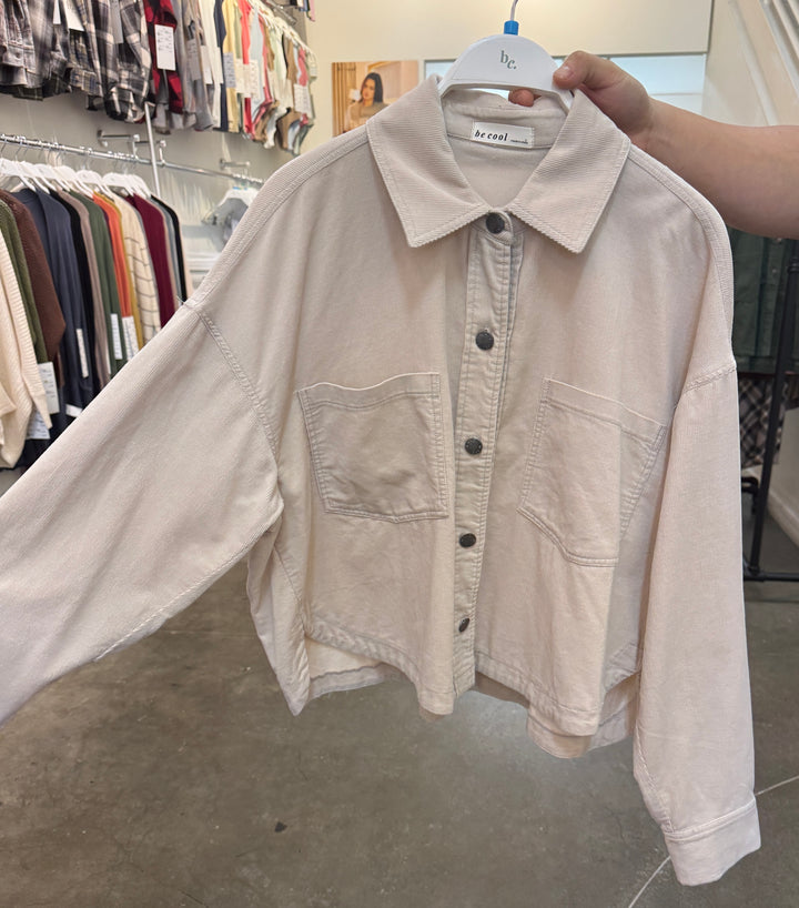 Jill Corduroy Cropped Shacket