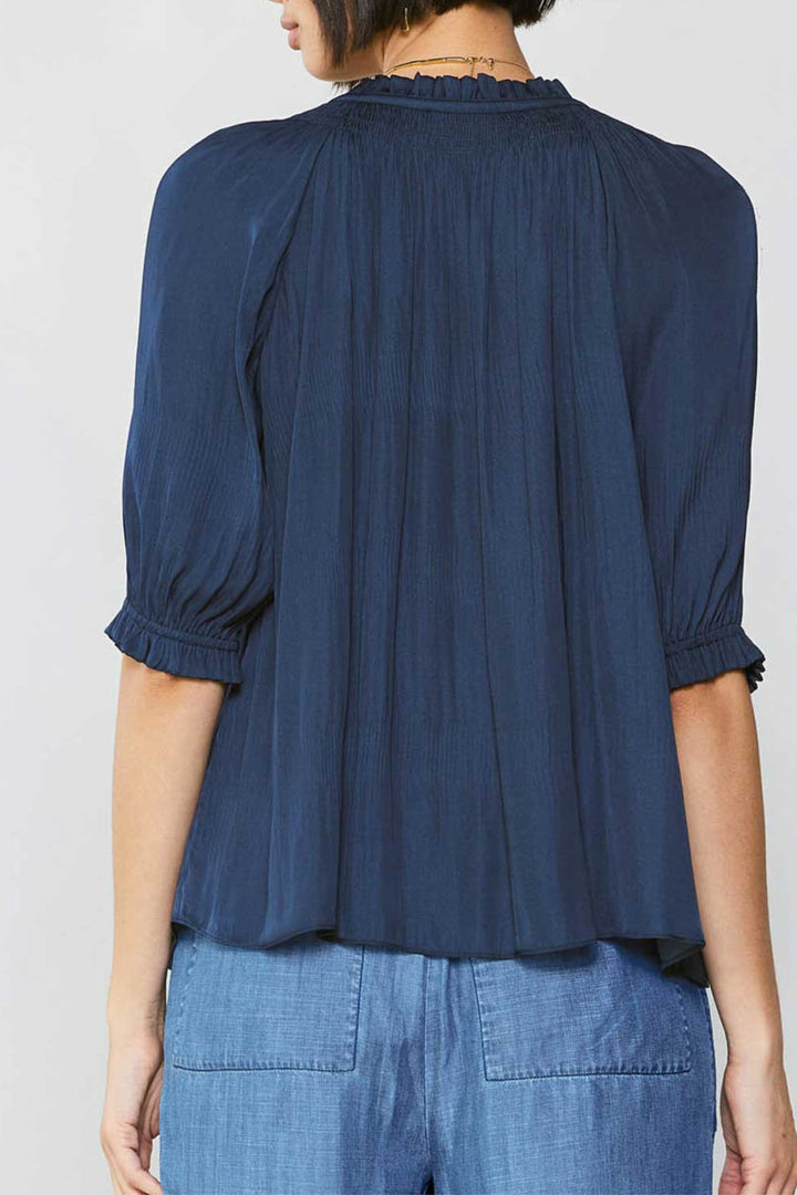 Silky Quarter Sleeve Top