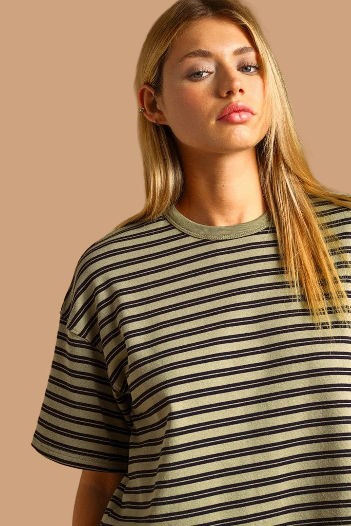 Jenna Double Striped Tee