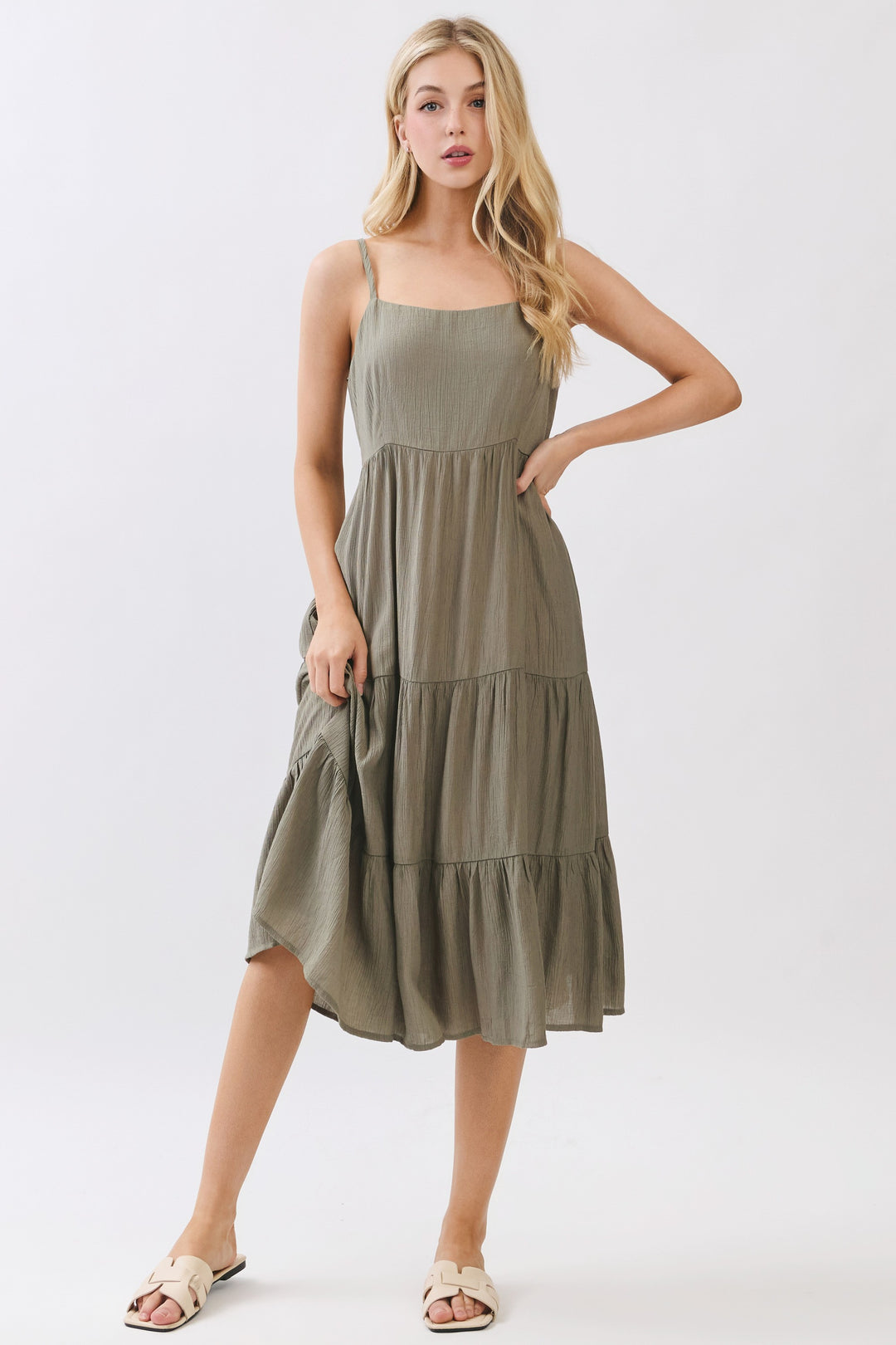 Eden Tiered Midi Dress