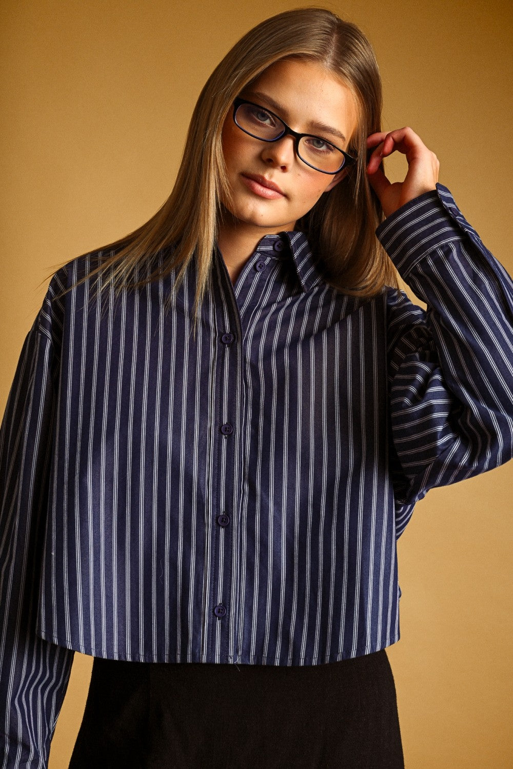 Lina Cropped Button Up