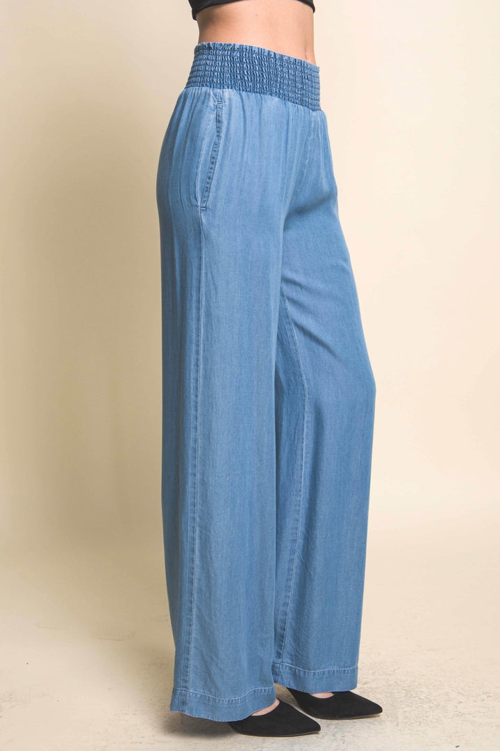 High Waisted Smocked Waist Pants