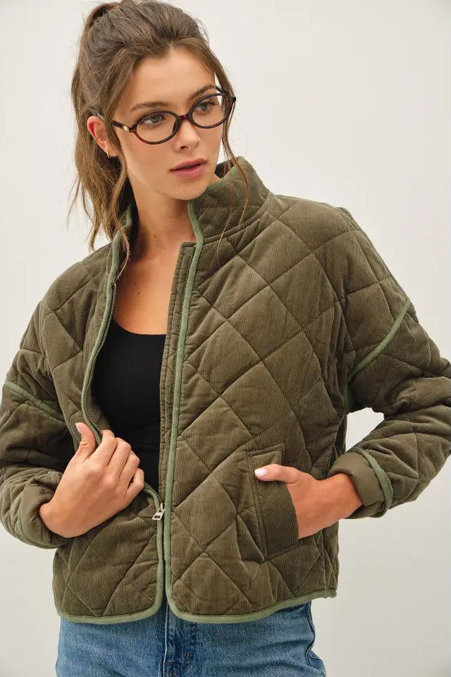 Dylan Corduroy Cropped Jacket