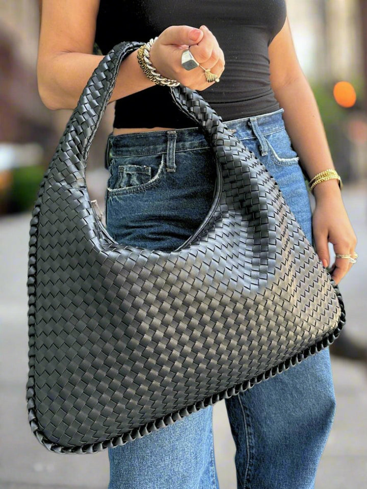 Brigette Woven Hobo Bag